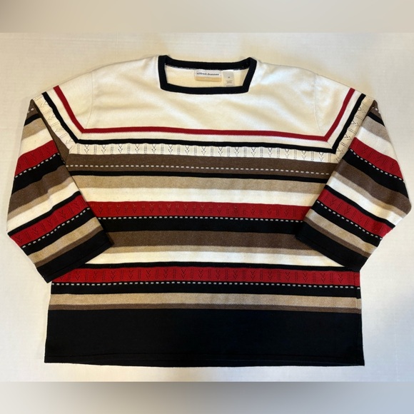 Alfred Dunner 3/4 sleeve striped sweater size 3X - Picture 4 of 4